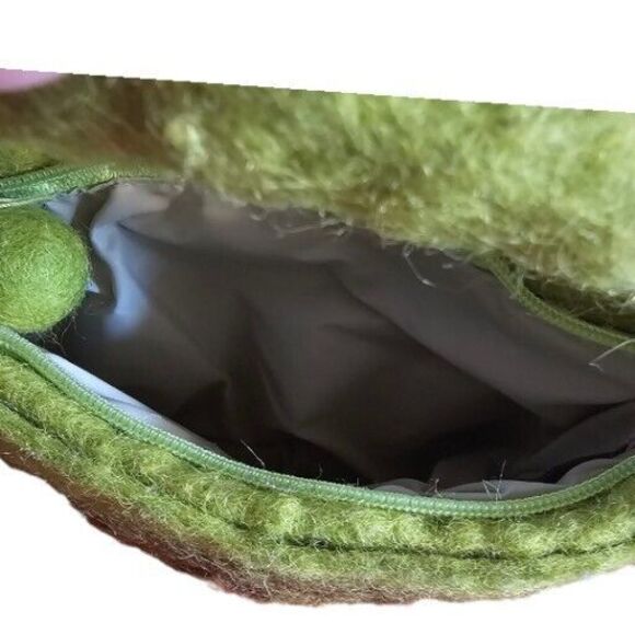 BNB 100% Wool Flower Kids Hand bag Felted Flowers Handmade in Nepal - Picture 3 of 5